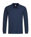 Heren Polo Lange Mouw Stedman ST3400 Navy